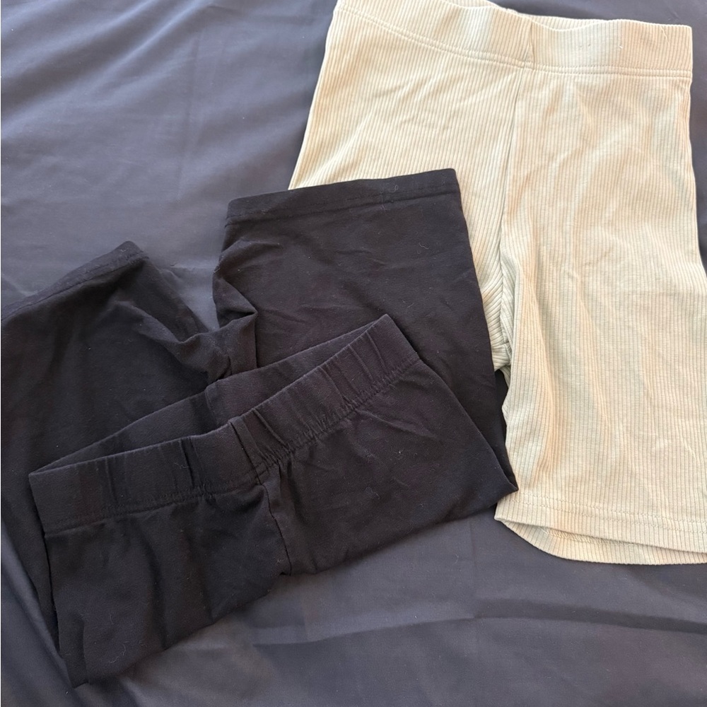H&M Biker Shorts - Black & Sage Green (Size S)